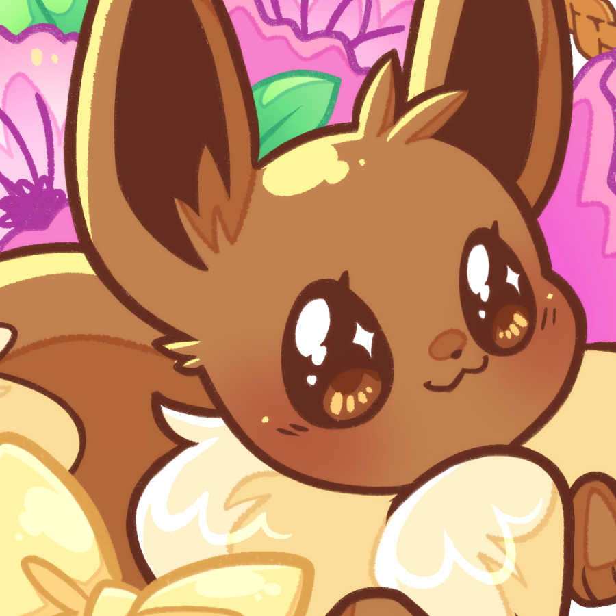 Floral Eevee Washi Sticker