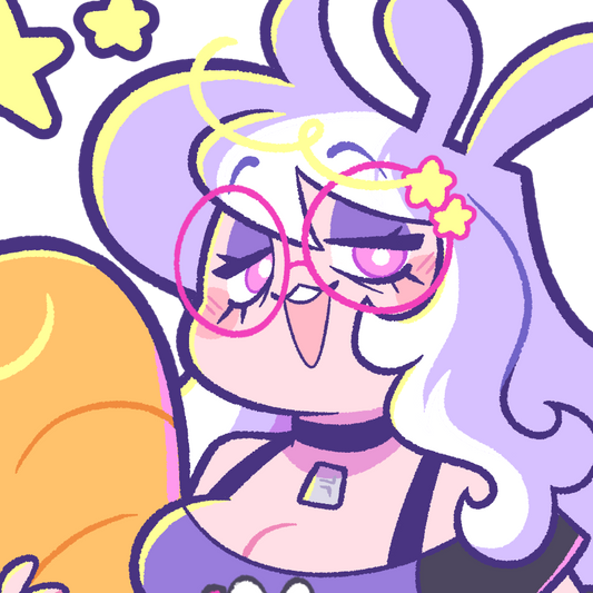 Human Huni Bun Glitter Sticker