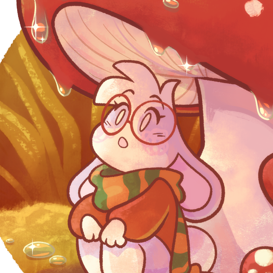 HuniBun Mushroom Hideaway Kraft Sticker