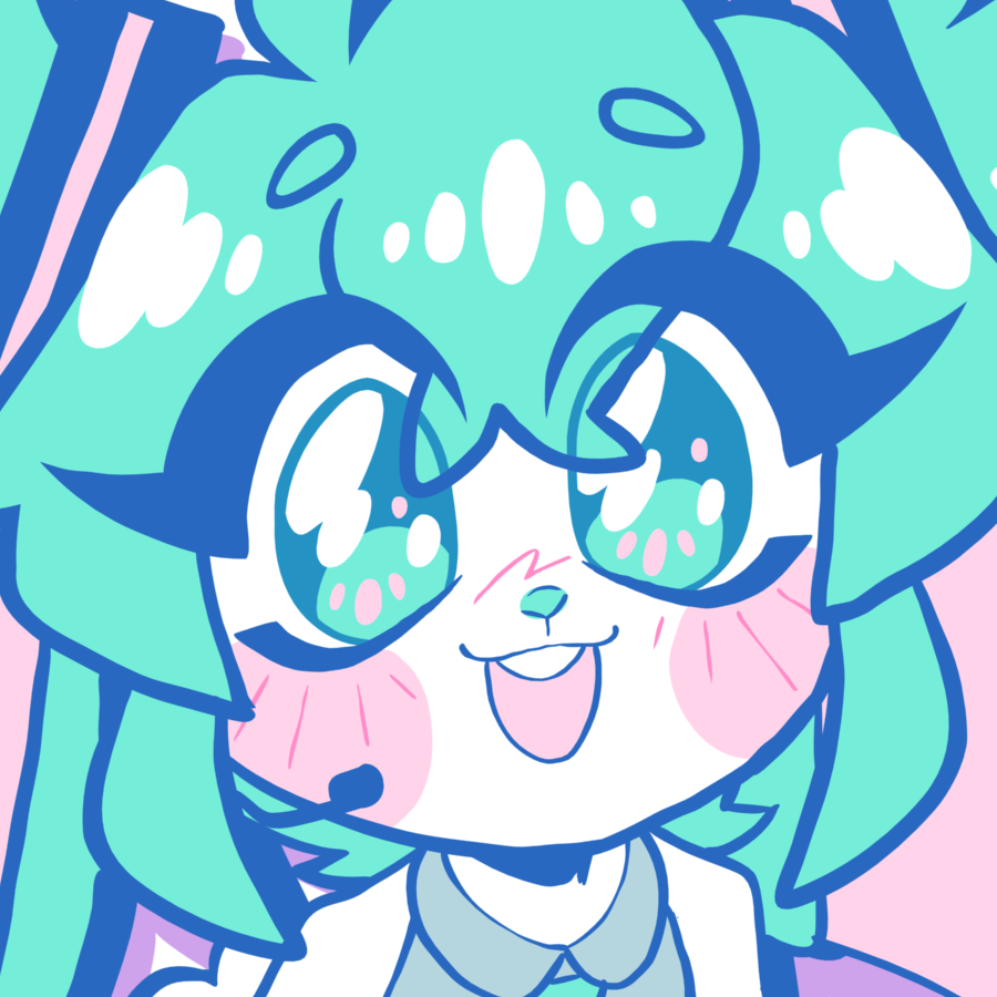 Bunny Miku Glitter Sticker