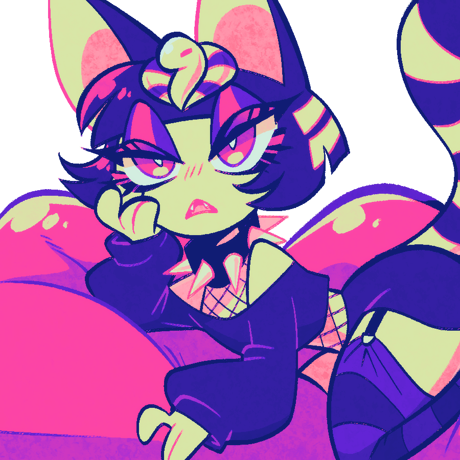 Goth Ankha Glitter Sticker