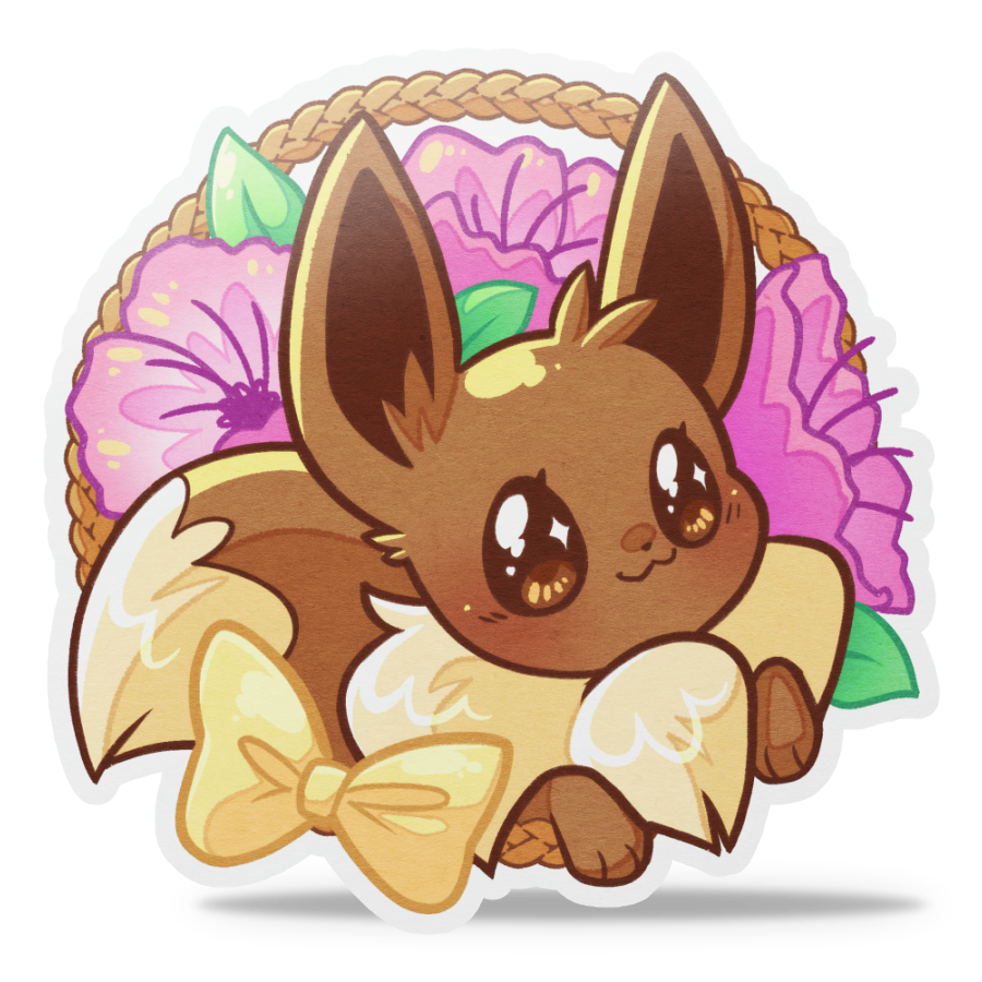 Floral Eevee Washi Sticker