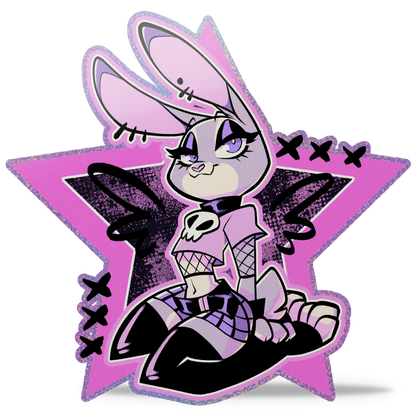 Goth Judy Glitter Sticker