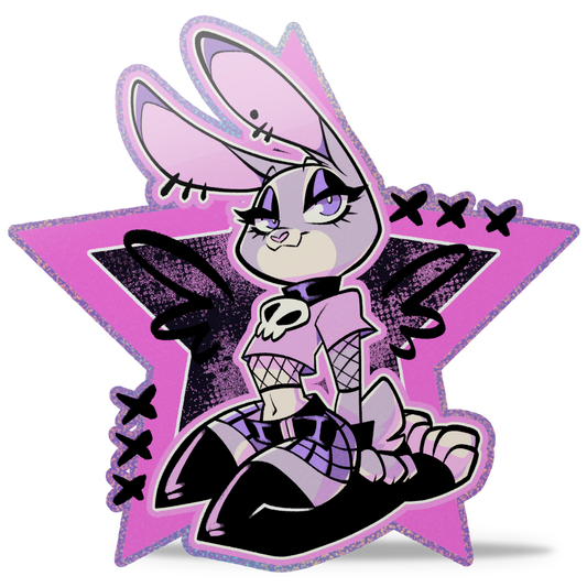 Goth Judy Glitter Sticker