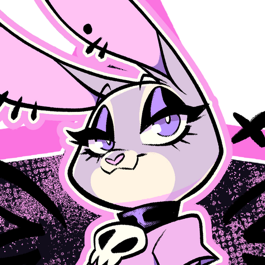 Goth Judy Glitter Sticker