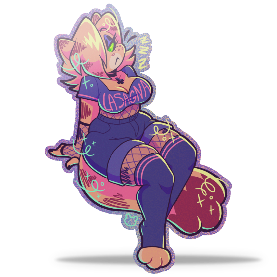 Gothfield Glitter Sticker