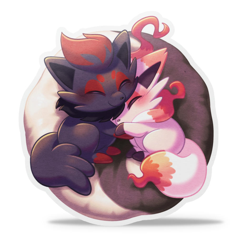 Zorua Snuggles Washi Sticker