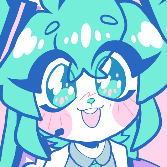 Bunny Miku Glitter Sticker