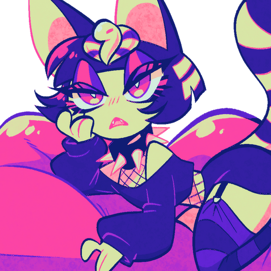 Goth Ankha Glitter Sticker
